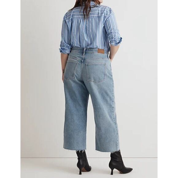 NWT Madewell The Plus Curvy Perfect Vintage Wide-Leg Cropped Jean Size 28W - Picture 2 of 7